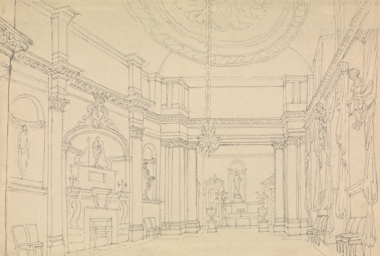 Hall, Easton Neston, Northants de Charles Hamilton Smith