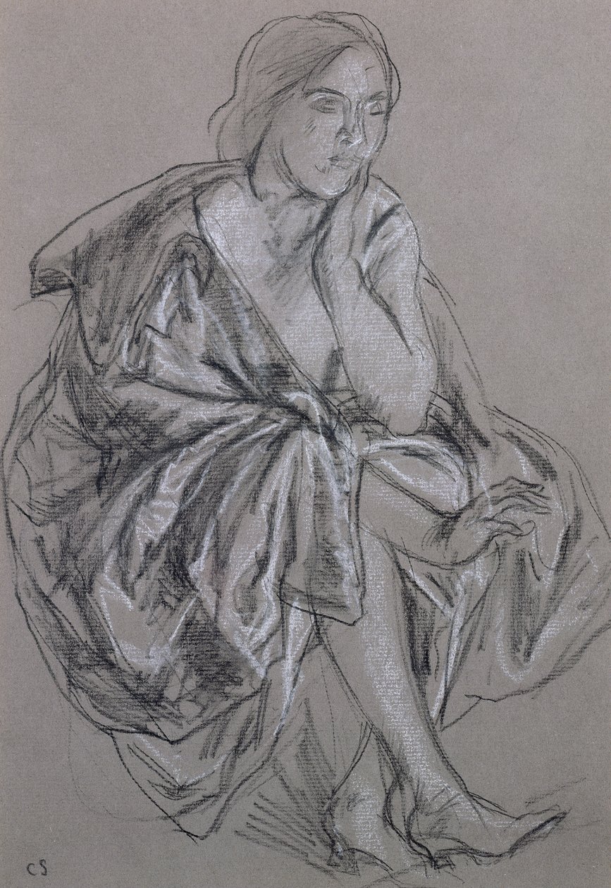 Estudio de una mujer sentada, Mujer Sentada con Toga de Charles Haslewood Shannon