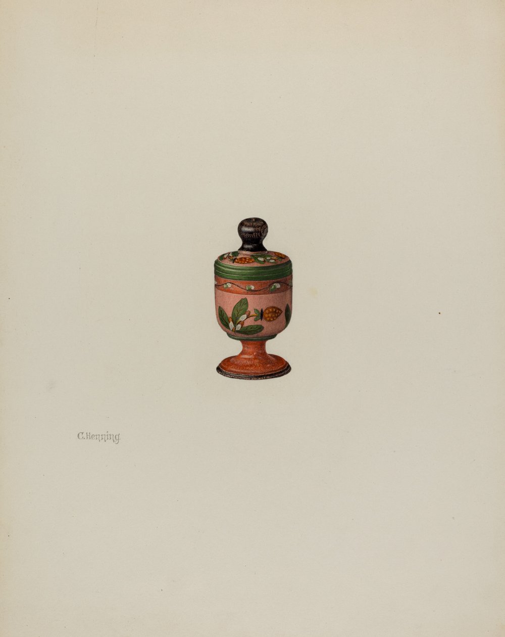 Caja de Azafrán Alemana de Pa. de Charles Henning