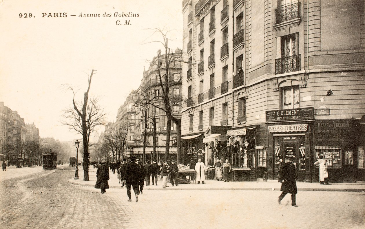 Avenida de los Gobelinos, París, Sena, Isla de Francia, Francia de Augustus Kollner