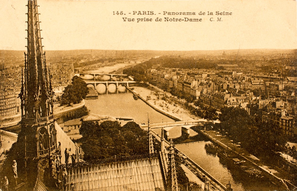 Sena desde Notre Dame, París, Sena, Isla de Francia, Francia de Augustus Kollner