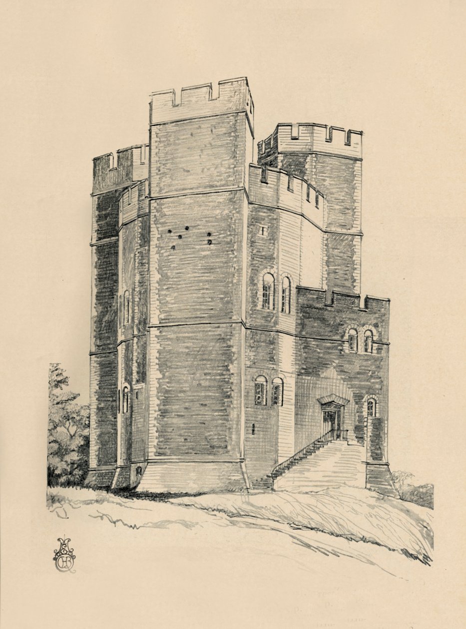 Exterior del Castillo de Orford, Suffolk (restaurado) de Charles Henry Bourne Quennell