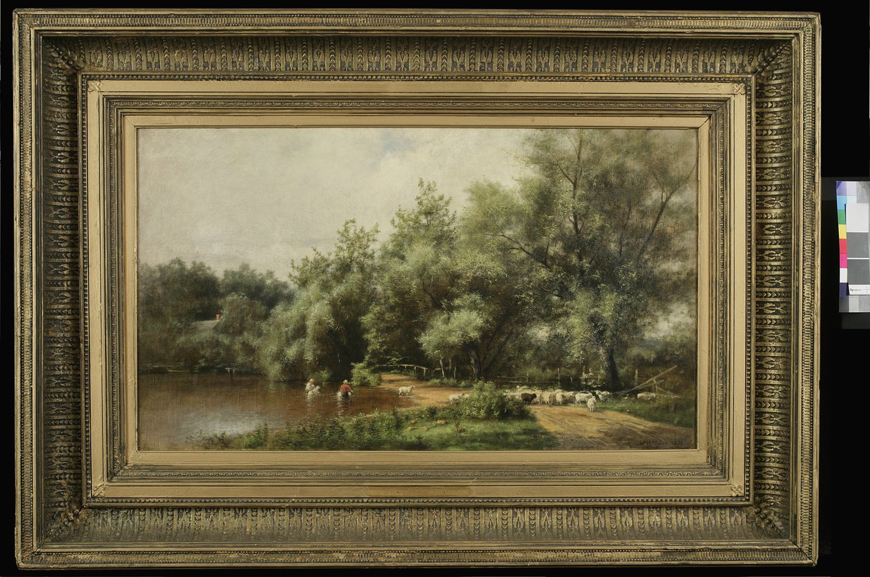 Lavado de ovejas en Long Island, 1874 de Charles Henry Miller