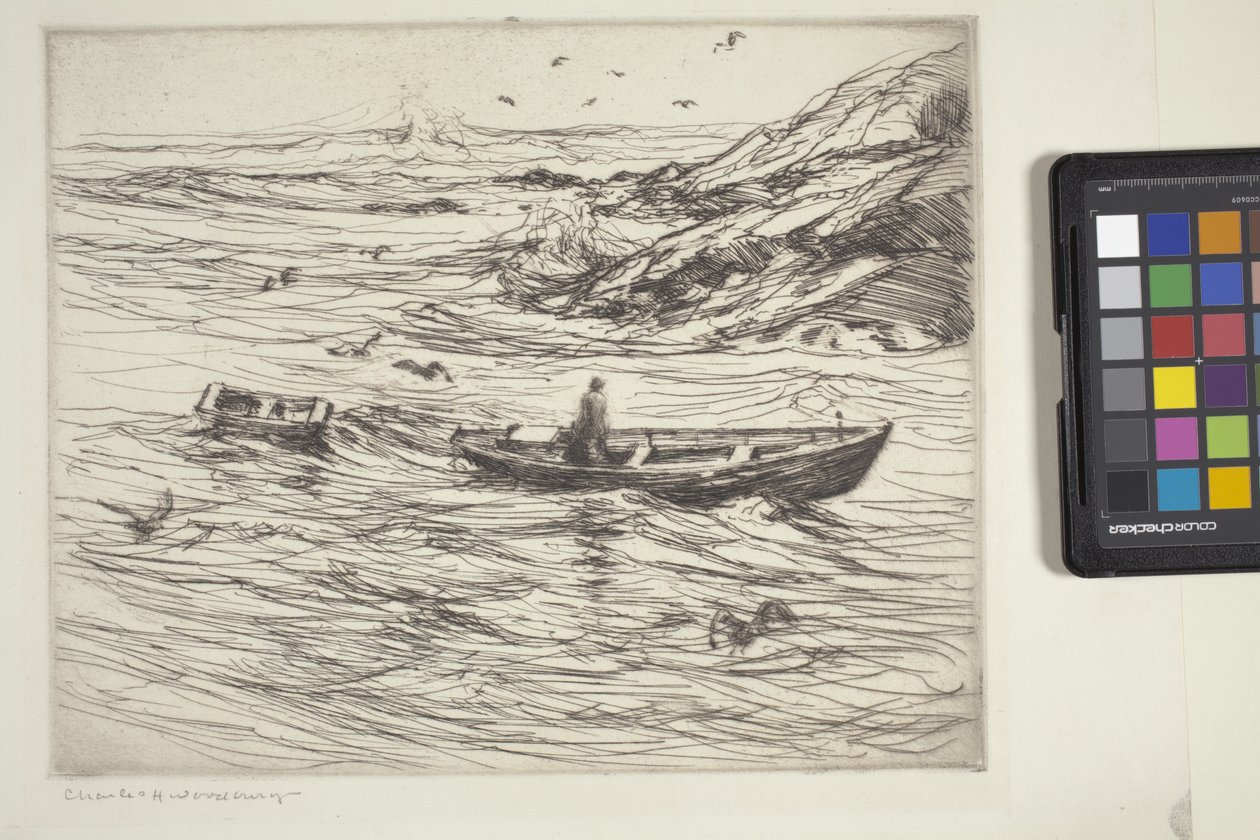 Running In (aguafuerte y punta seca) de Charles Herbert Woodbury