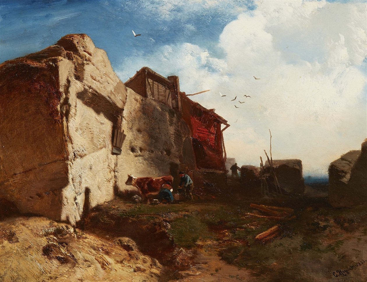 Alemán: Farmstead on a Rocky Coastline Farmstead on a Rocky Coastline de Charles Hoguet