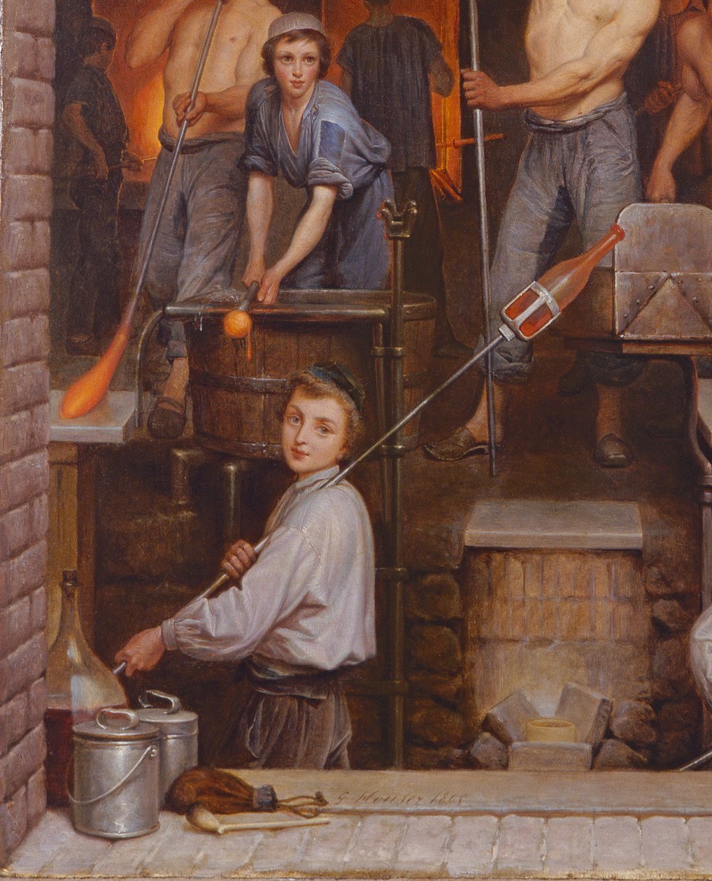 Interior de un Horno, 1865 (detalle) de Charles Housez