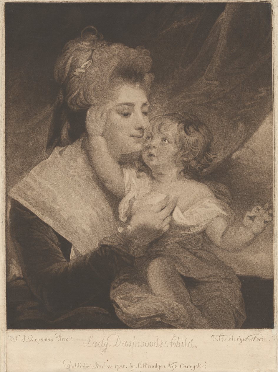 Lady Dashwood e hijo de Charles Howard Hodges