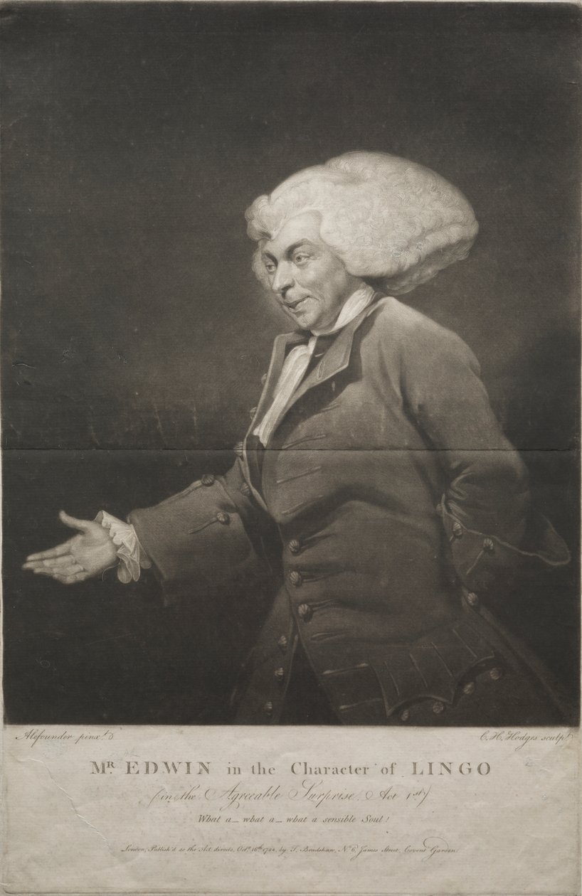El Sr. Edwin en el personaje de Lingo de Charles Howard Hodges