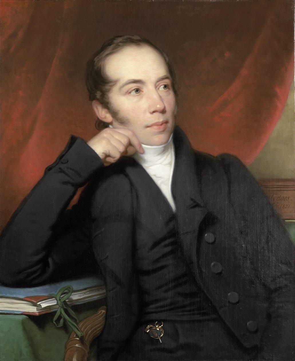 Retrato de Pieter Ernst Hendrik Praetorius, corredor, dibujante y pintor. Presidente del Consejo del Rijksmuseum 1852-74 de Charles Howard Hodges