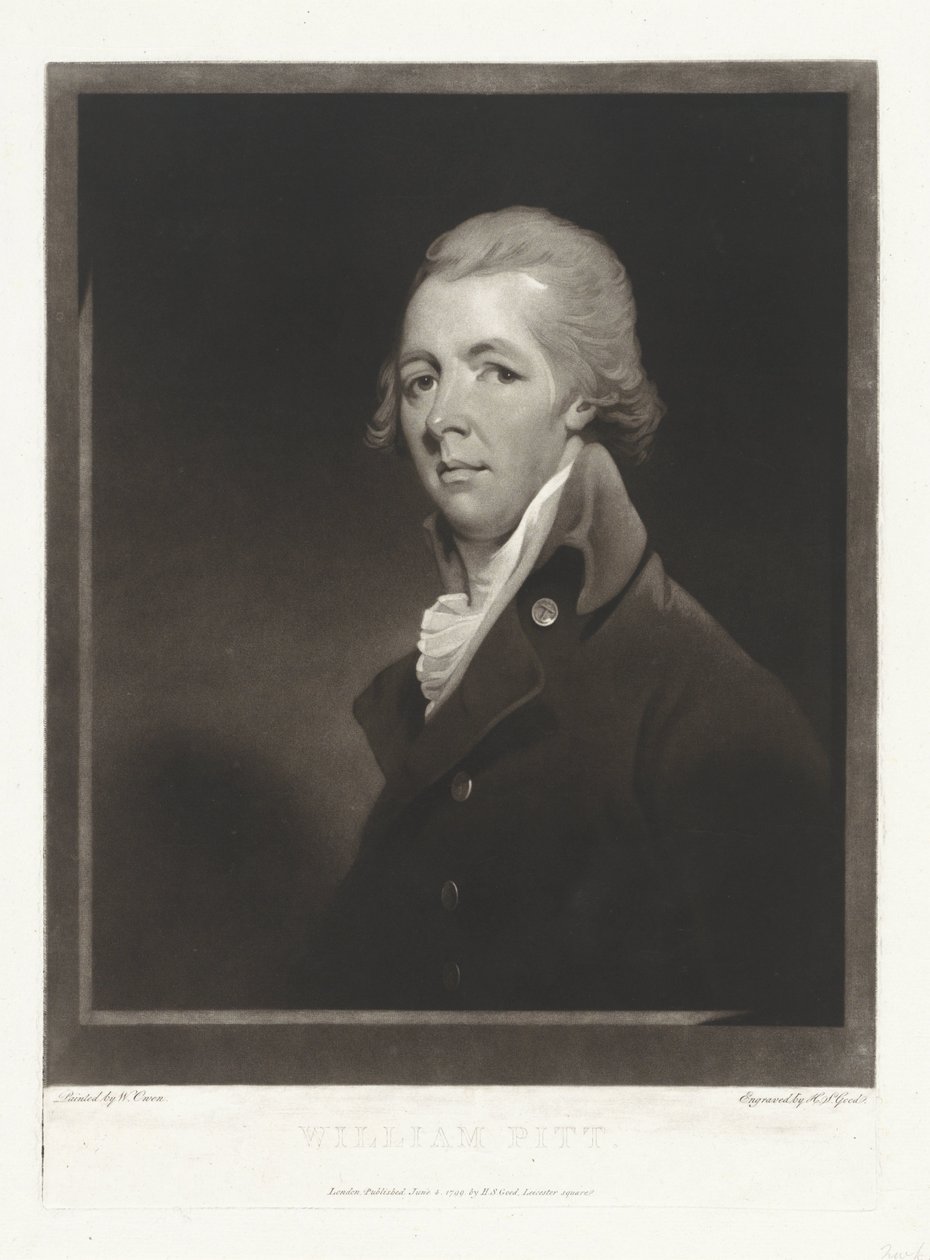 Retrato del estadista William Pitt de Charles Howard Hodges