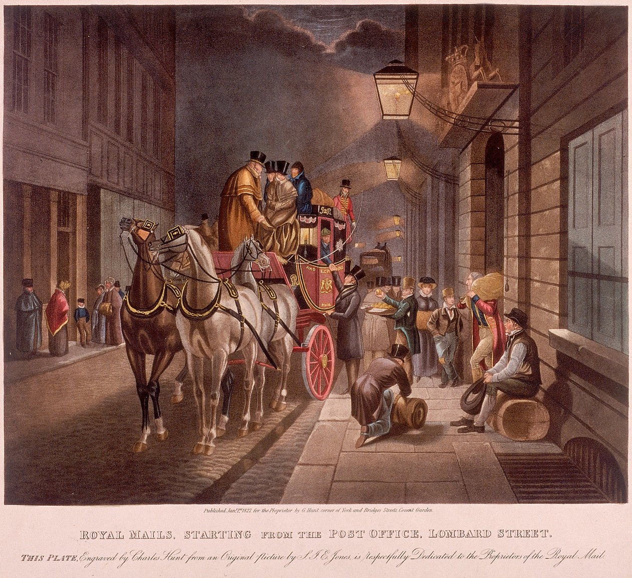Oficina General de Correos, Lombard Street, Londres, 1827 de Charles Hunt