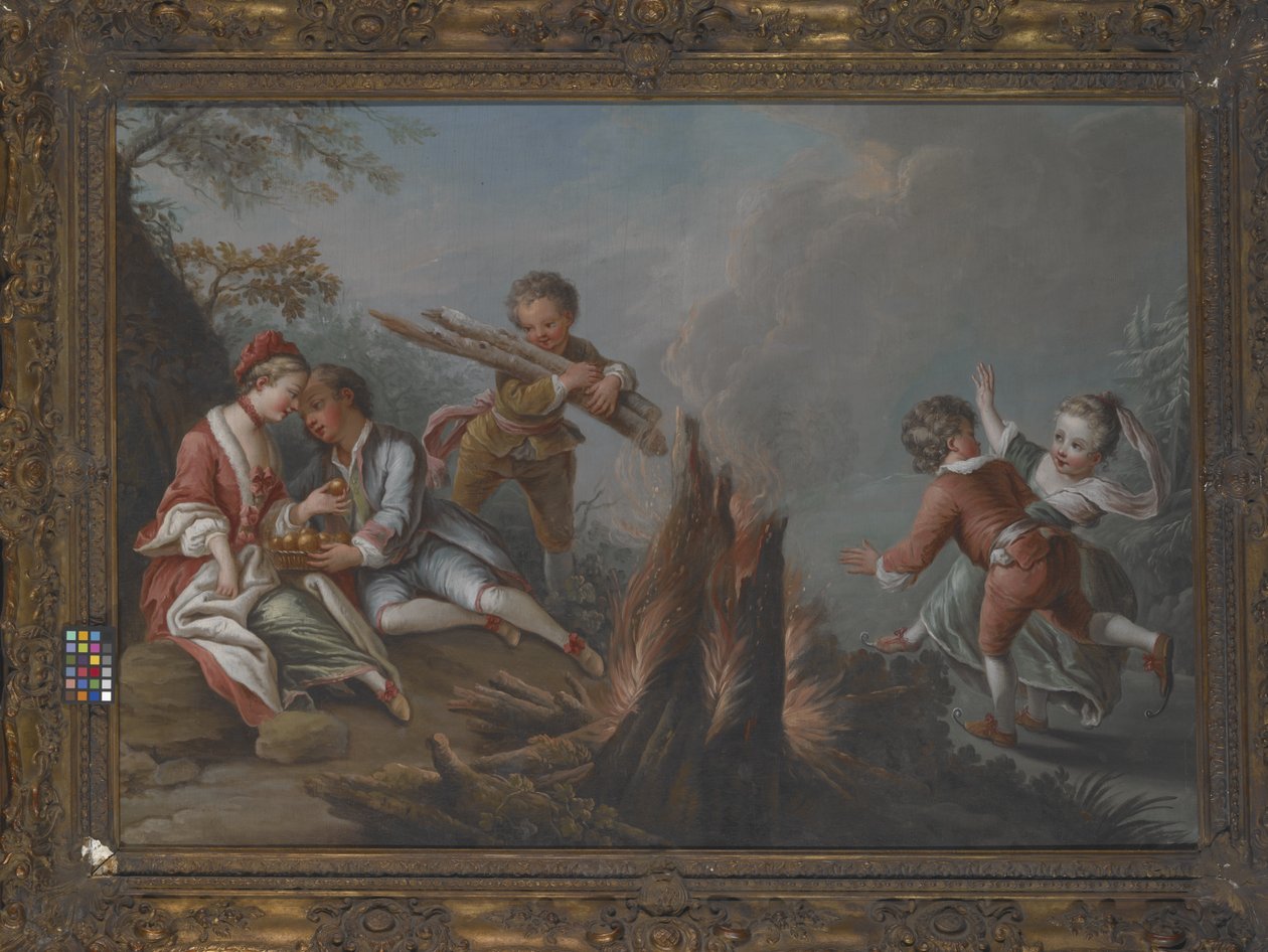 Pleasures Of Winter (óleo sobre lienzo) de Charles Joseph Dominique Eisen