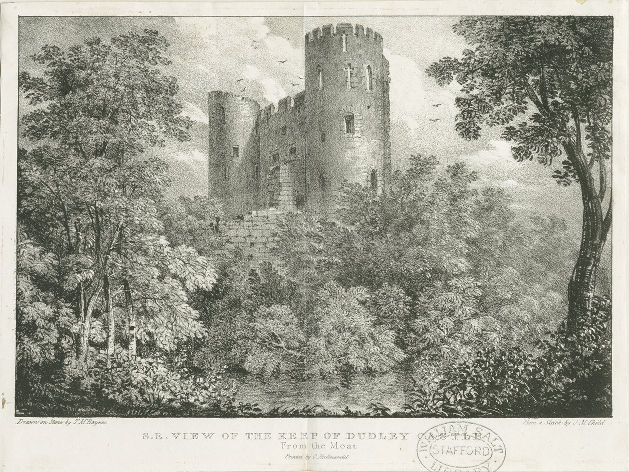 Castillo de Dudley - La Torre del Homenaje de Charles Joseph Hullmandel