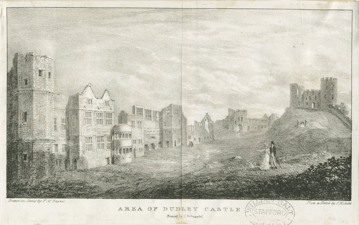 Castillo de Dudley - La Torre del Homenaje de Charles Joseph Hullmandel