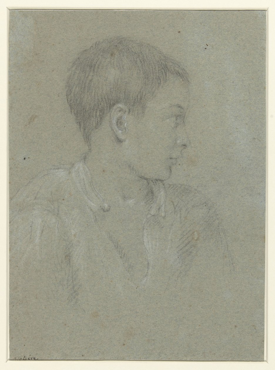 Muchacho italiano, cabeza a la derecha de Charles Joseph Natoire (possibly)