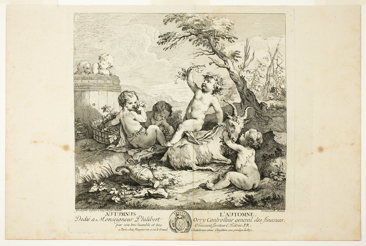 Otoño, lámina tres de Las Cuatro Estaciones de Charles Joseph Natoire