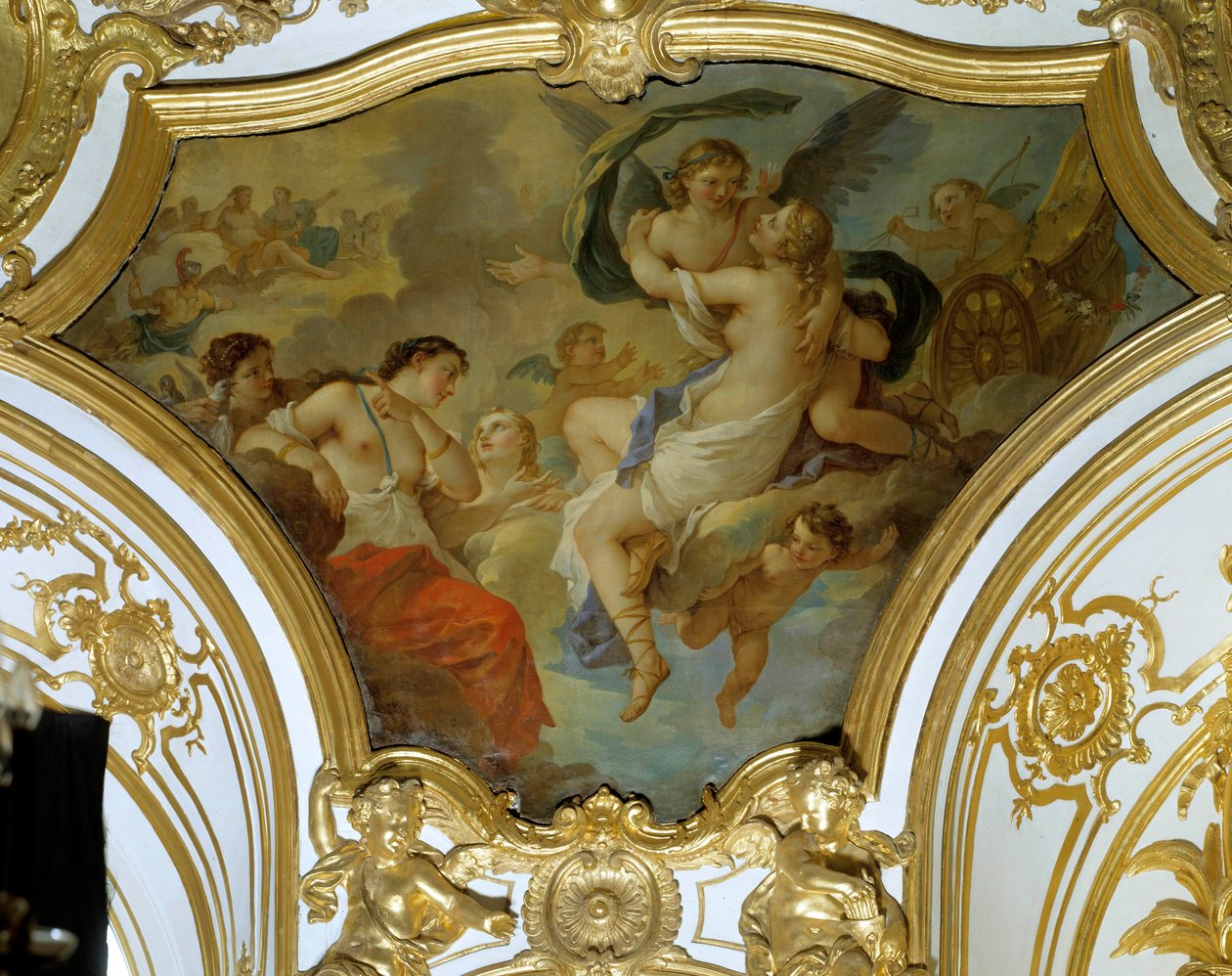 Psique arrebatada al cielo por el Amor de Charles Joseph Natoire