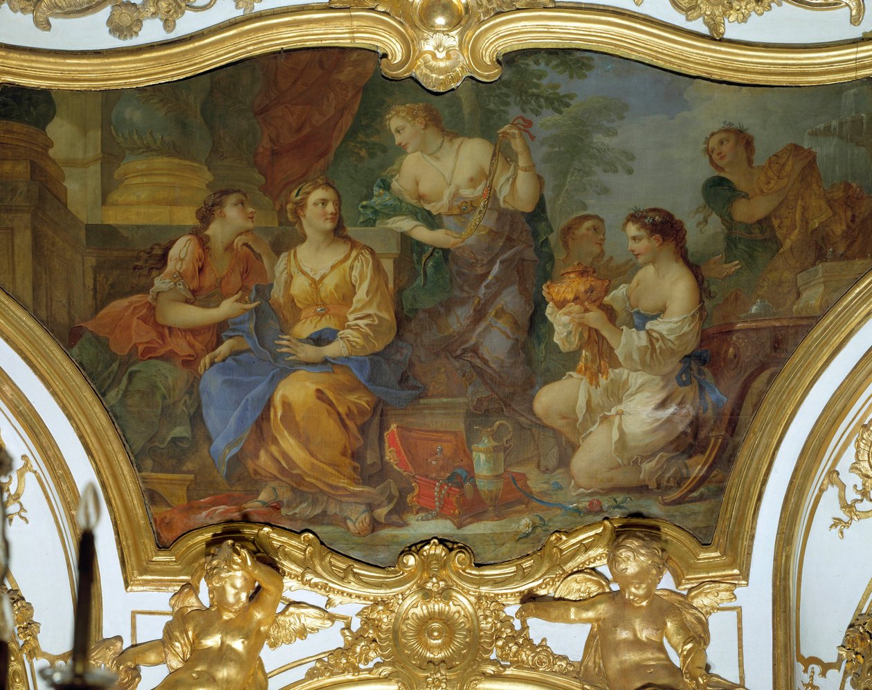 Psique mostrando sus tesoros a sus hermanas de Charles Joseph Natoire