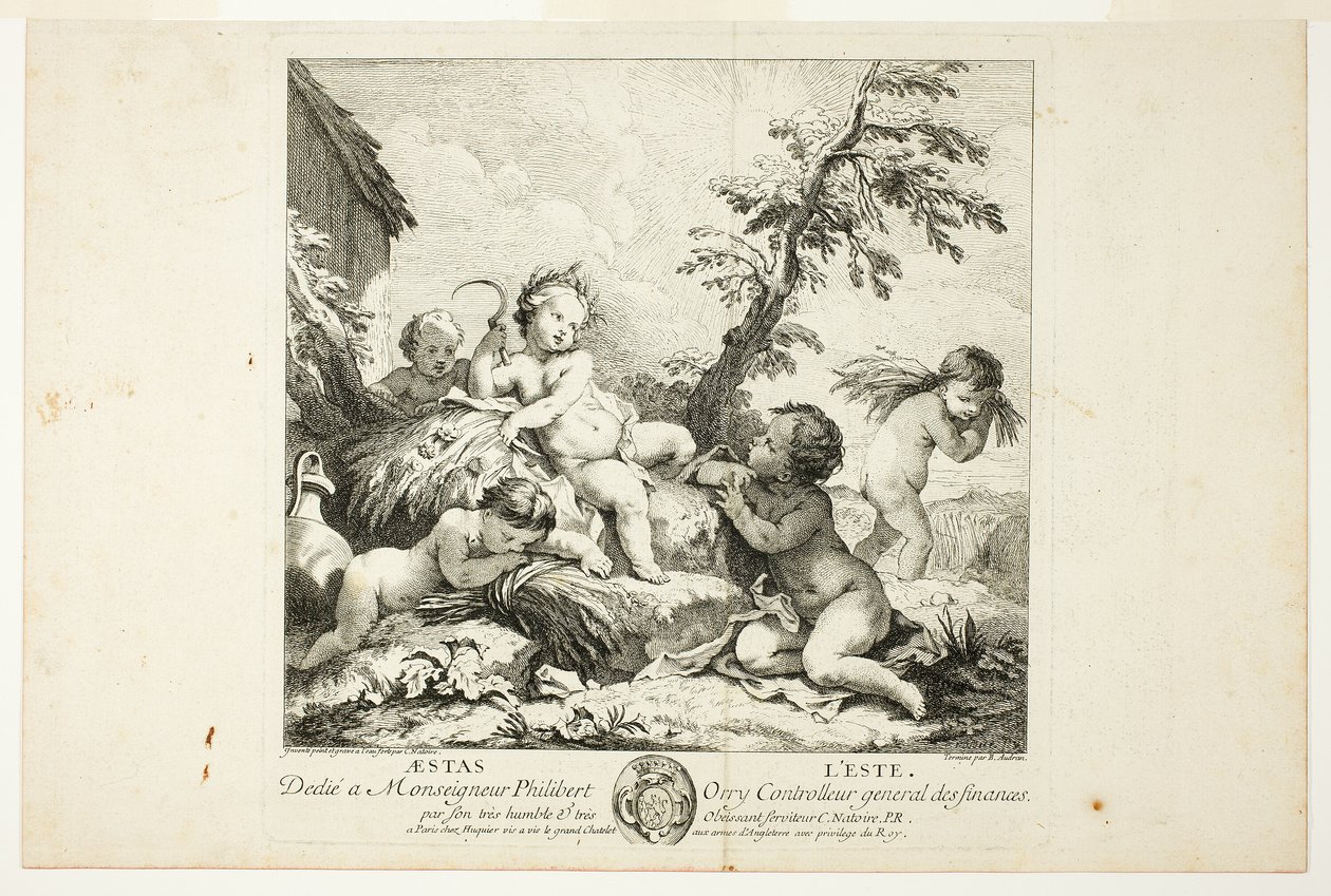 Verano, placa dos de Las Cuatro Estaciones de Charles Joseph Natoire