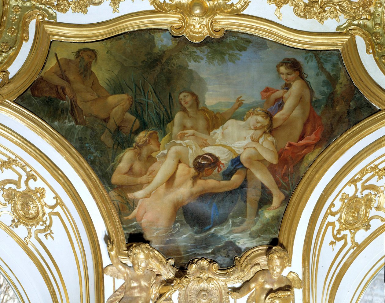 Las ninfas retirando el cuerpo de Psique de Charles Joseph Natoire