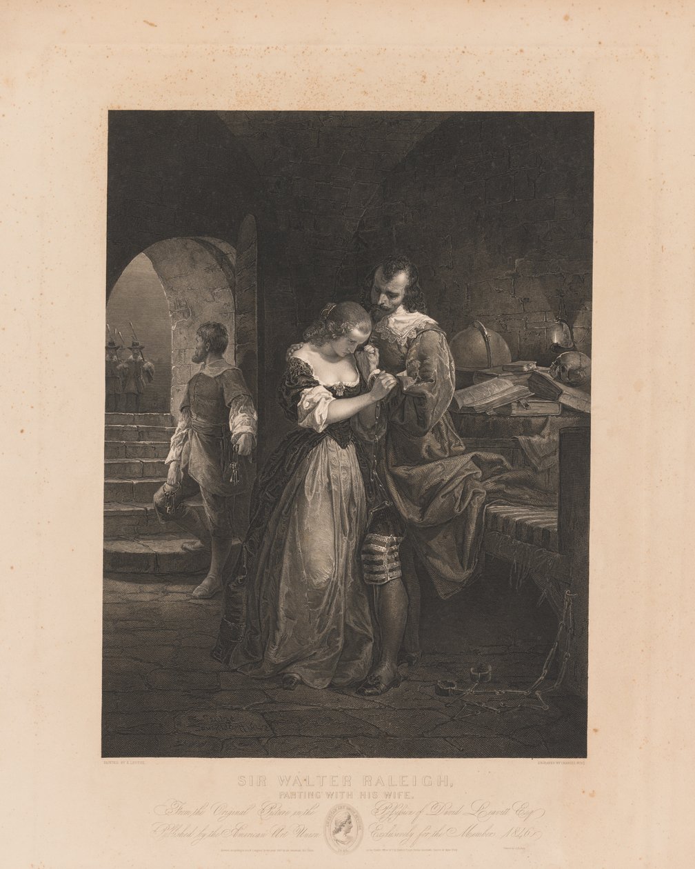 Sir Walter Raleigh pintando con su esposa de Charles Kennedy Burt