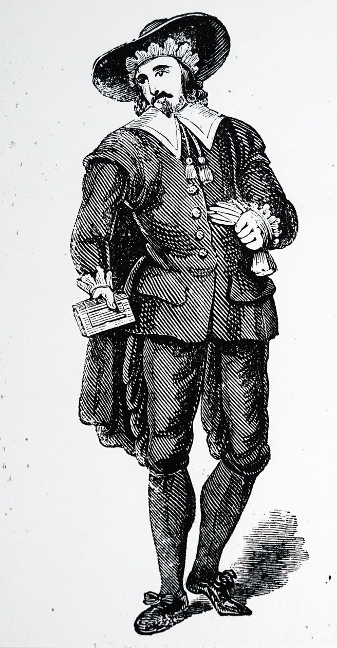 Hombre vestido de puritano de Charles Knight