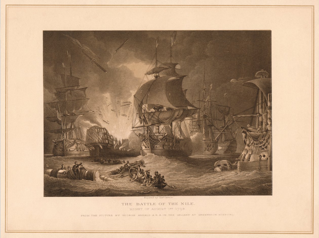 La Batalla del Nilo, 1798 de Charles Lawrie
