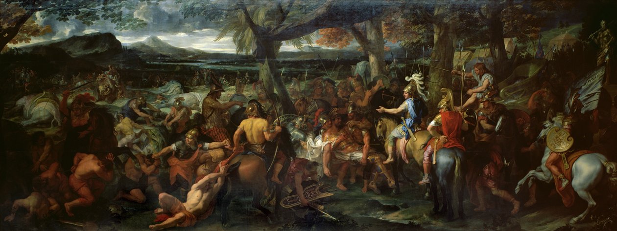 Alejandro y Poro, en la batalla de Hydaspes, c.1673 (óleo sobre lienzo) de Charles Le Brun