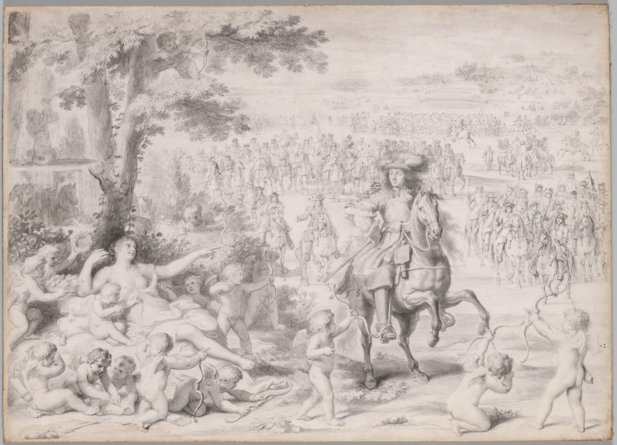 Luis XIV Capturado por Venus, principios de 1670s de Charles Le Brun