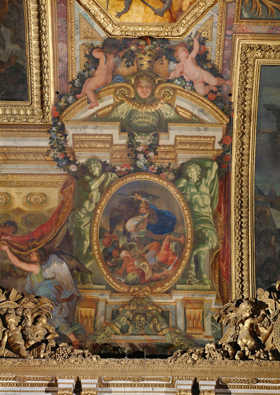 Las tropas de Luis XIV derrotan a los turcos en Hungría ... de Charles Le Brun