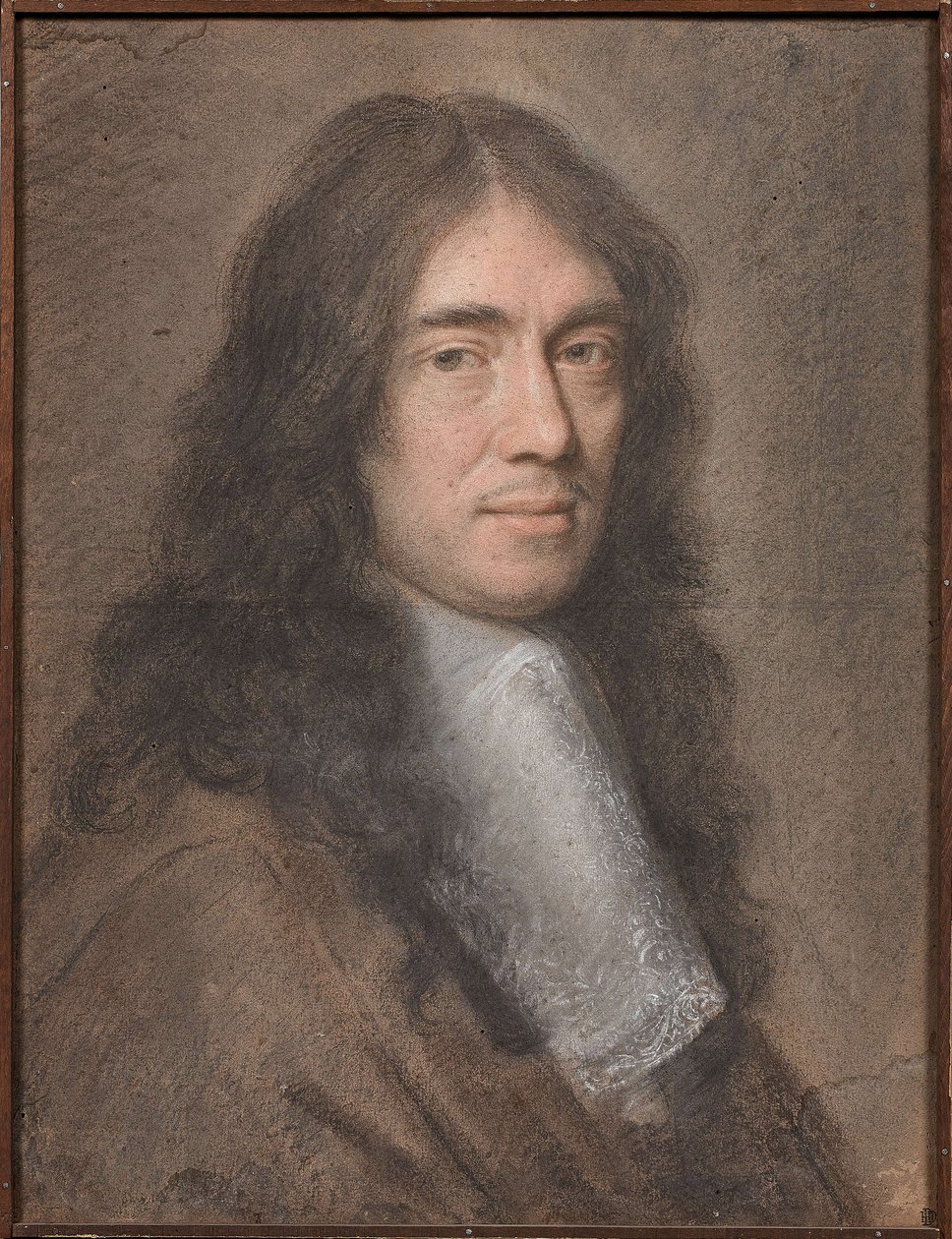Retrato de Charles Perrault (pastel sobre cartón) de Charles Le Brun
