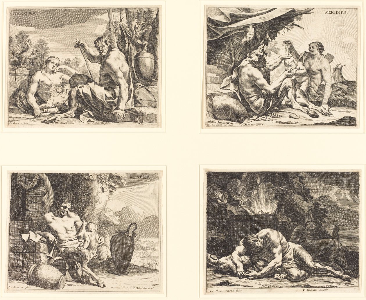 Las Cuatro Estaciones del Día de Charles Le Brun