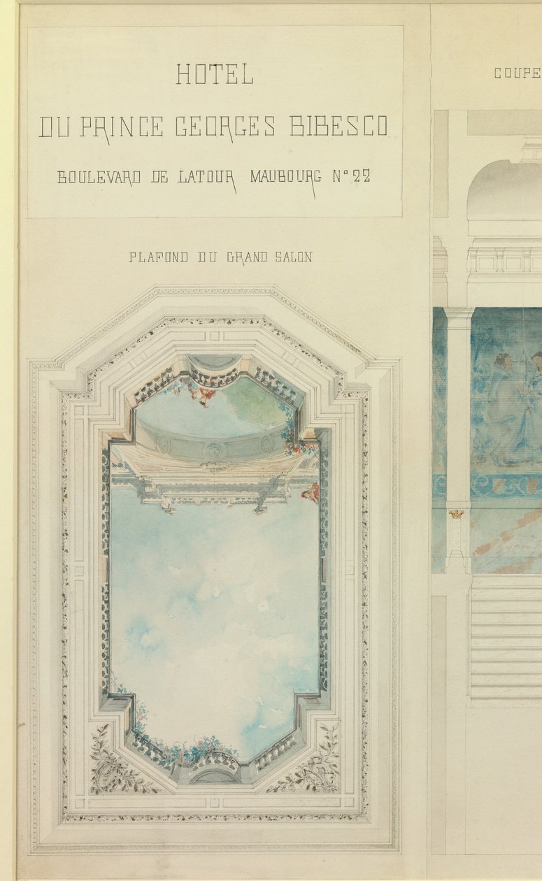 Proyecto para el hotel de Prince Georges Bibesco de Charles Le Coeur