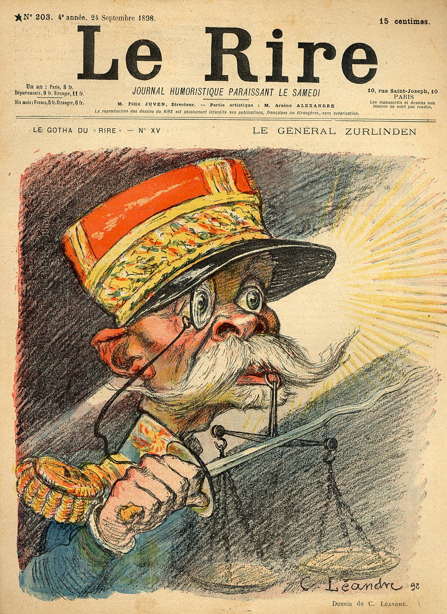 Caricatura del General Zurlinden, de la portada de 