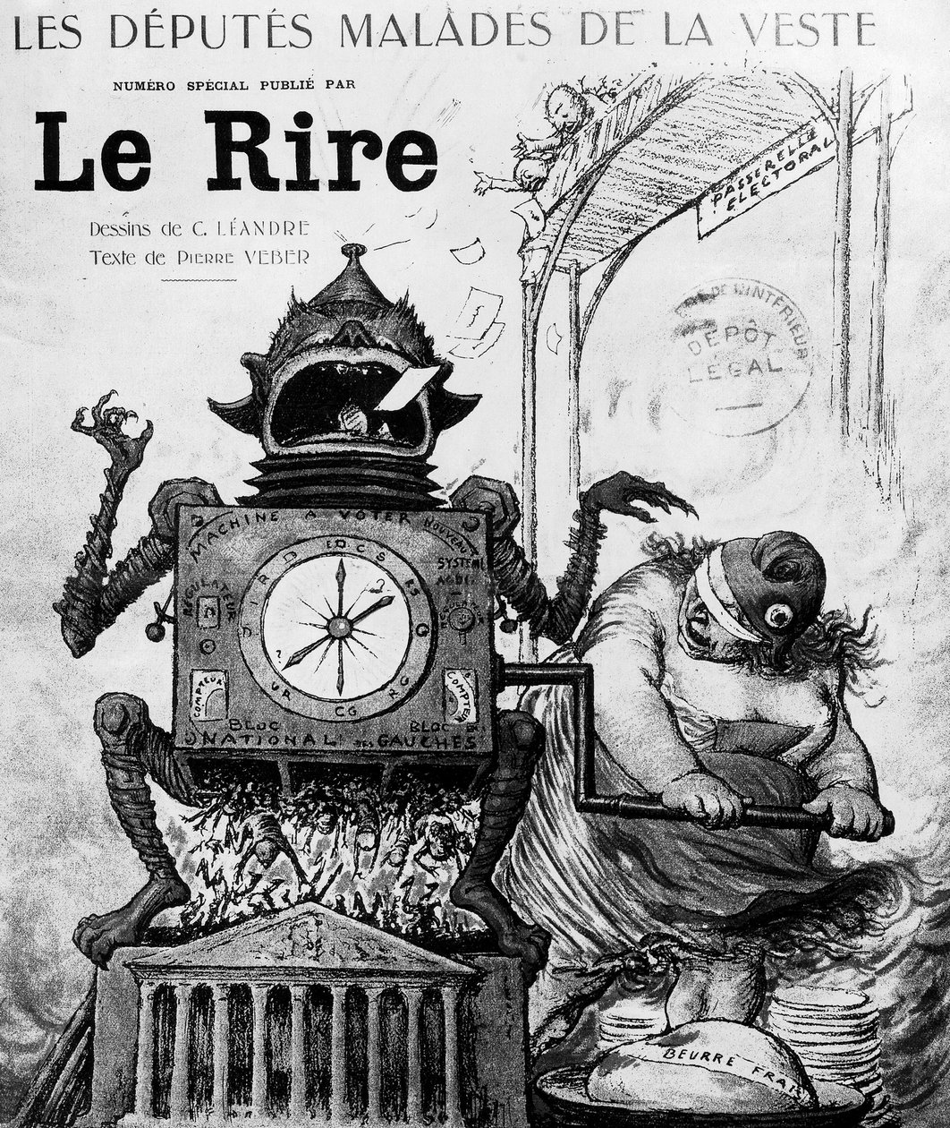 Caricatura de Charles Leandre sobre las elecciones generales de 1924, publicada en el periódico Le Rire el 19 de enero de Charles Leandre
