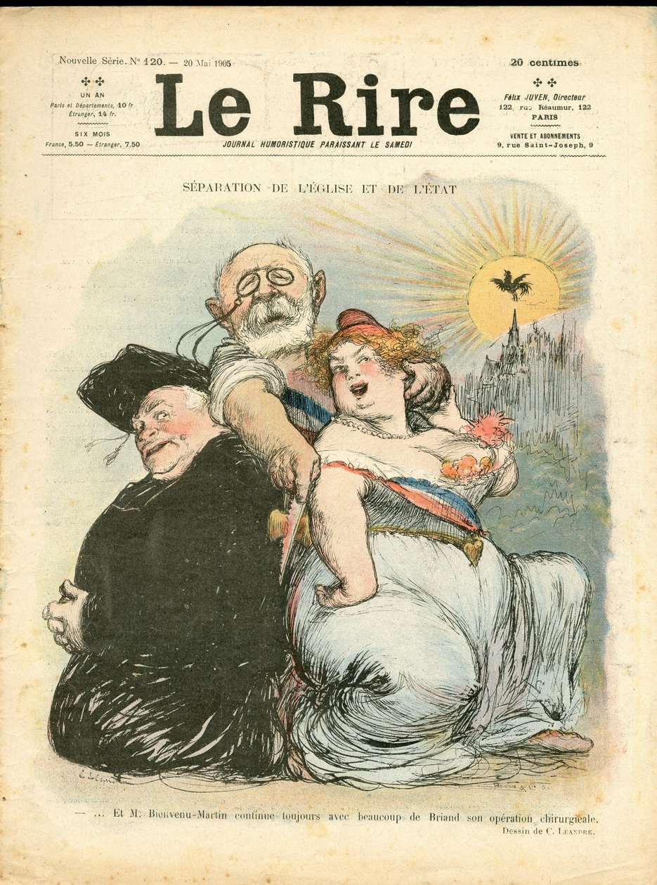Portada de "The Laughter", número 120, Satírico en Colores de Charles Leandre