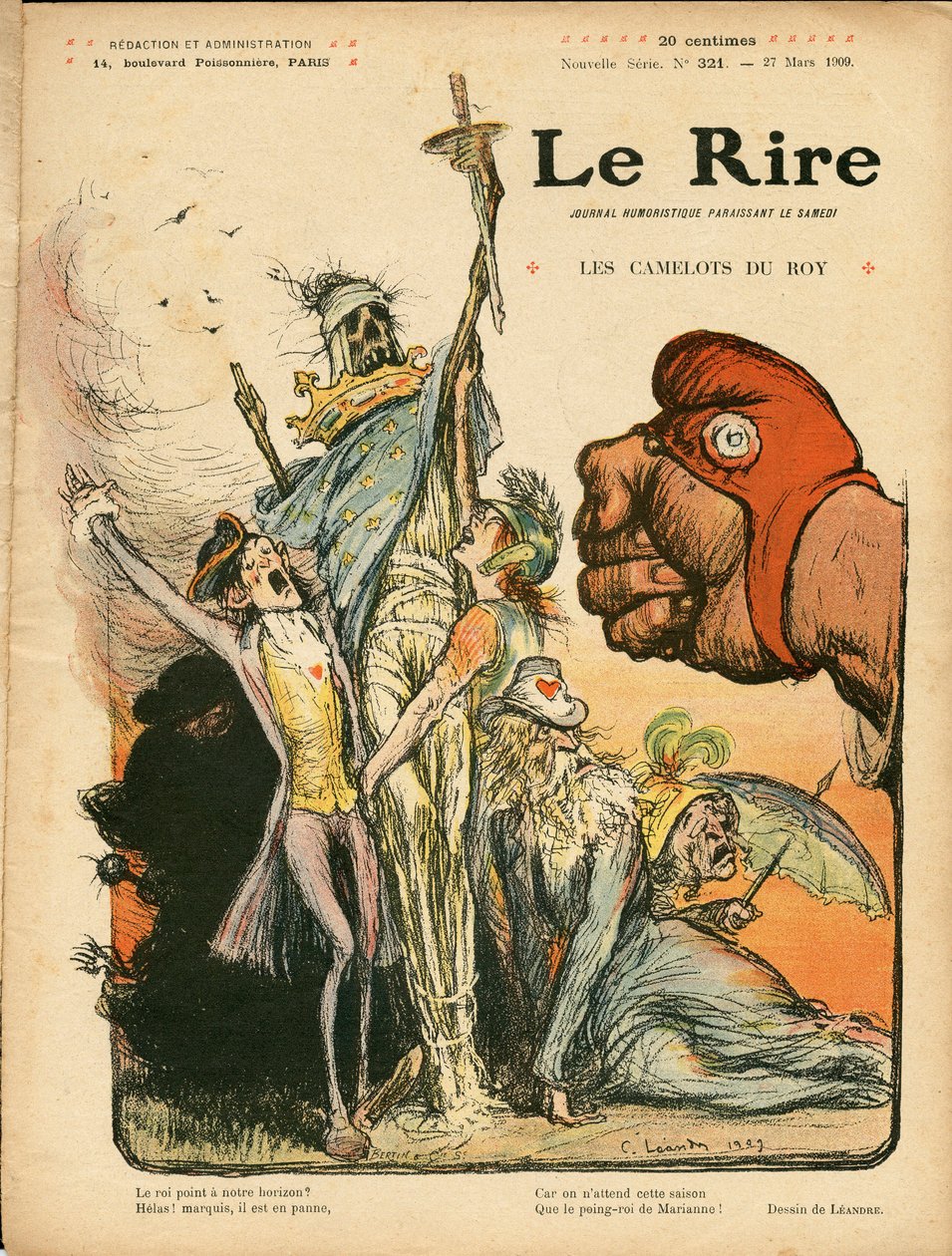 Portada de "El Risa", número 321, Satírico en Colores de Charles Leandre