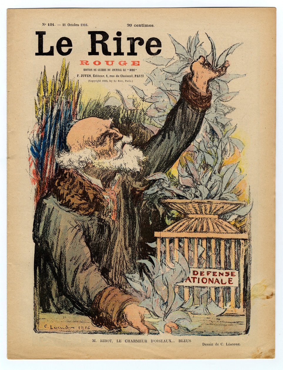 Portada de "La Risa Roja", Satírico en Colores de Charles Leandre