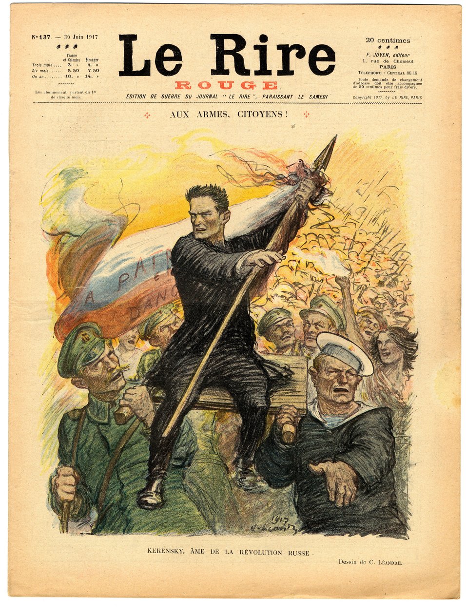 Portada de "La Risa Roja", Satírico en Colores de Charles Leandre