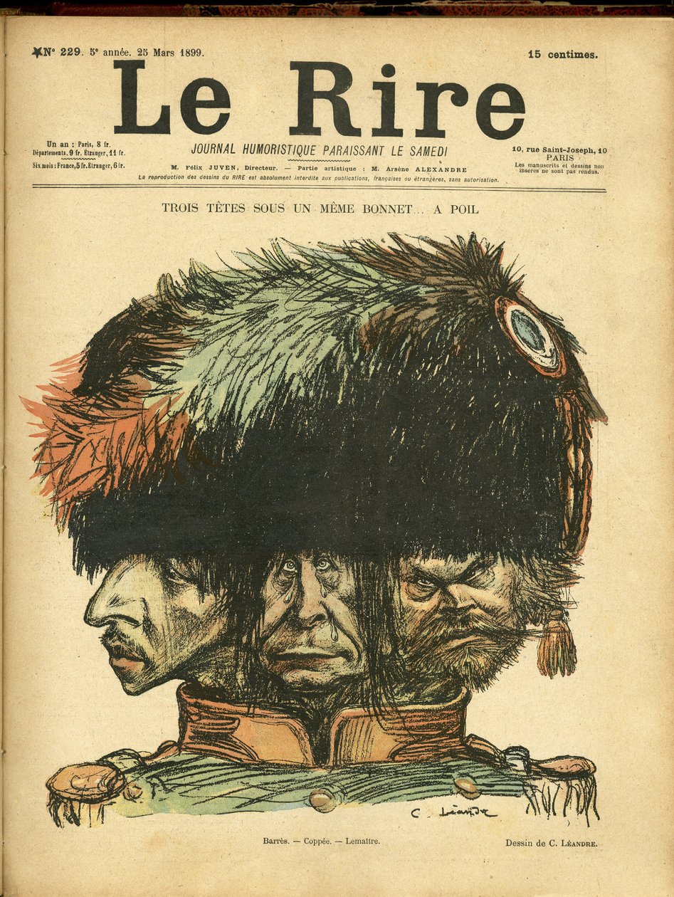 Ilustración de Charles Leandre (1862-1934) para la portada de Le Rire de Charles Leandre
