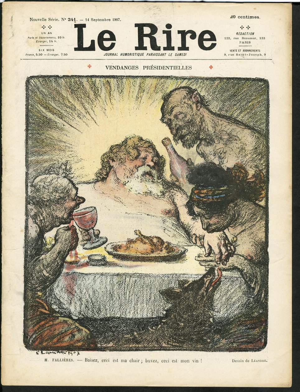 Ilustración de Charles Leandre para la portada de Le Rire de Charles Leandre
