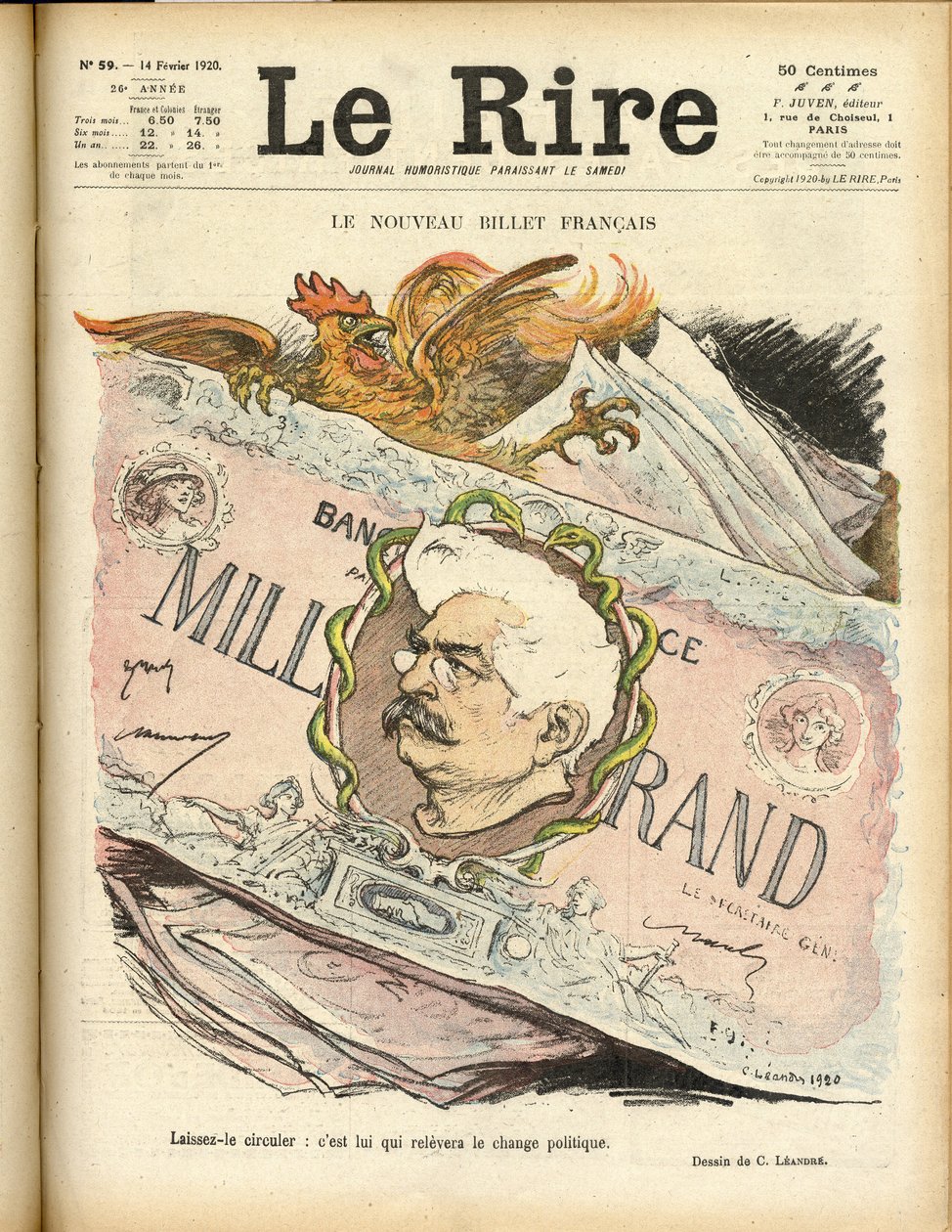 Ilustración de Charles Leandre (1862-1934) para la Portada de La Risa de Charles Leandre