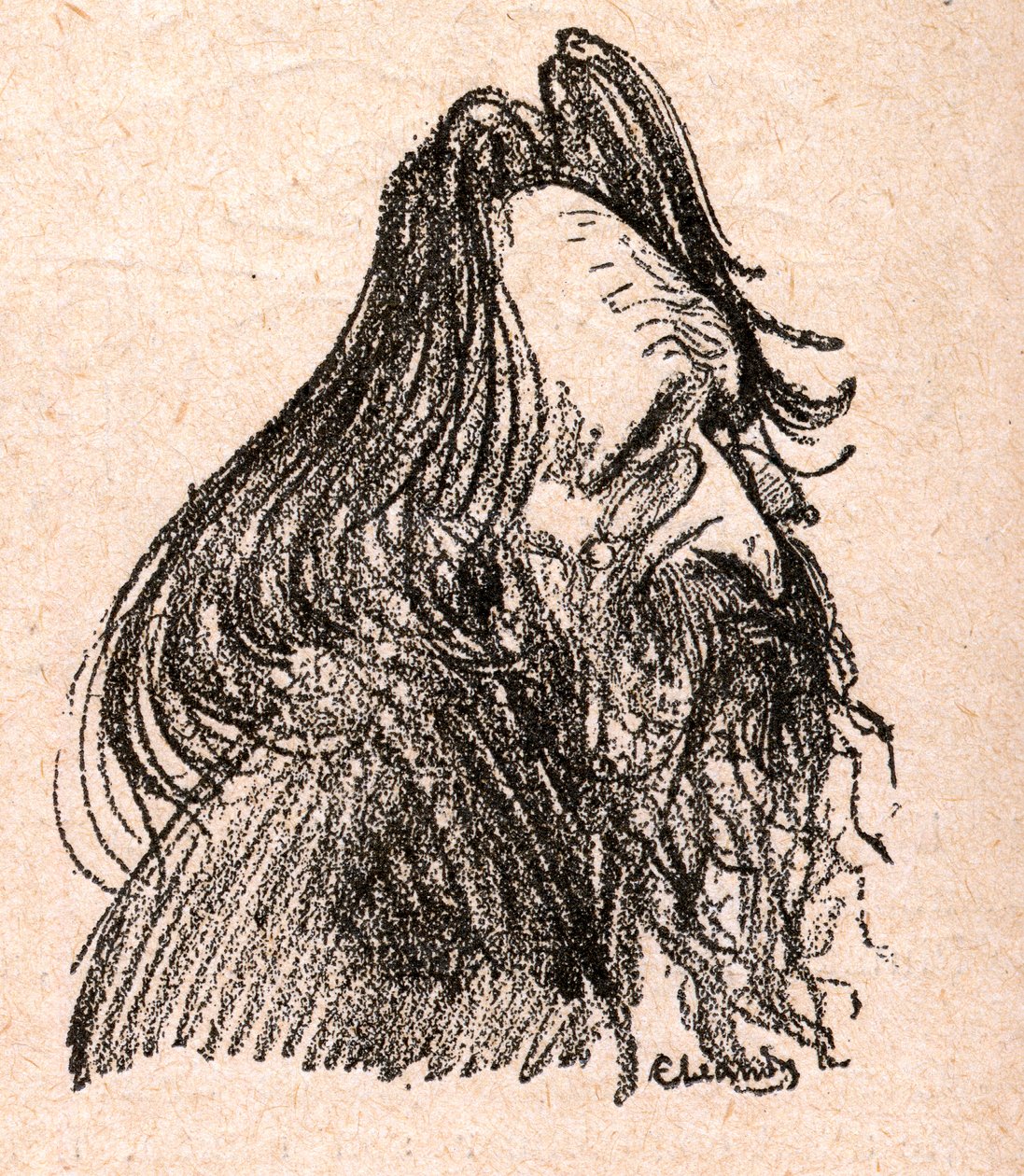 Jules Guesde (1845-1922) político francés - grabado en 