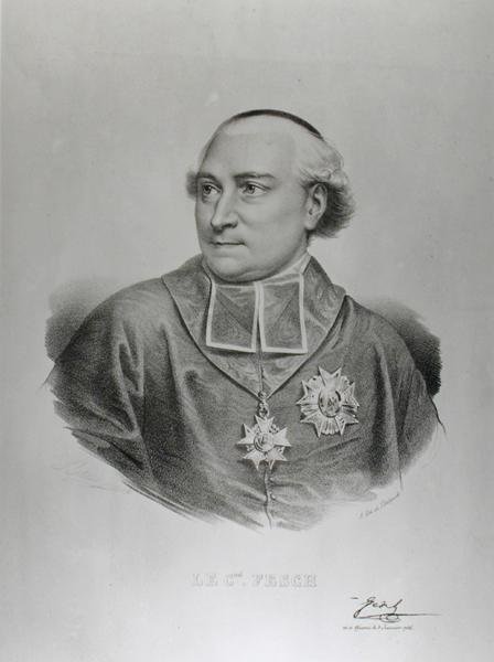 Retrato del Cardenal Joseph Fesch (1763-1839) grabado por François Seraphin Delpech (1778-1825) de Charles Louis (after) Bazin