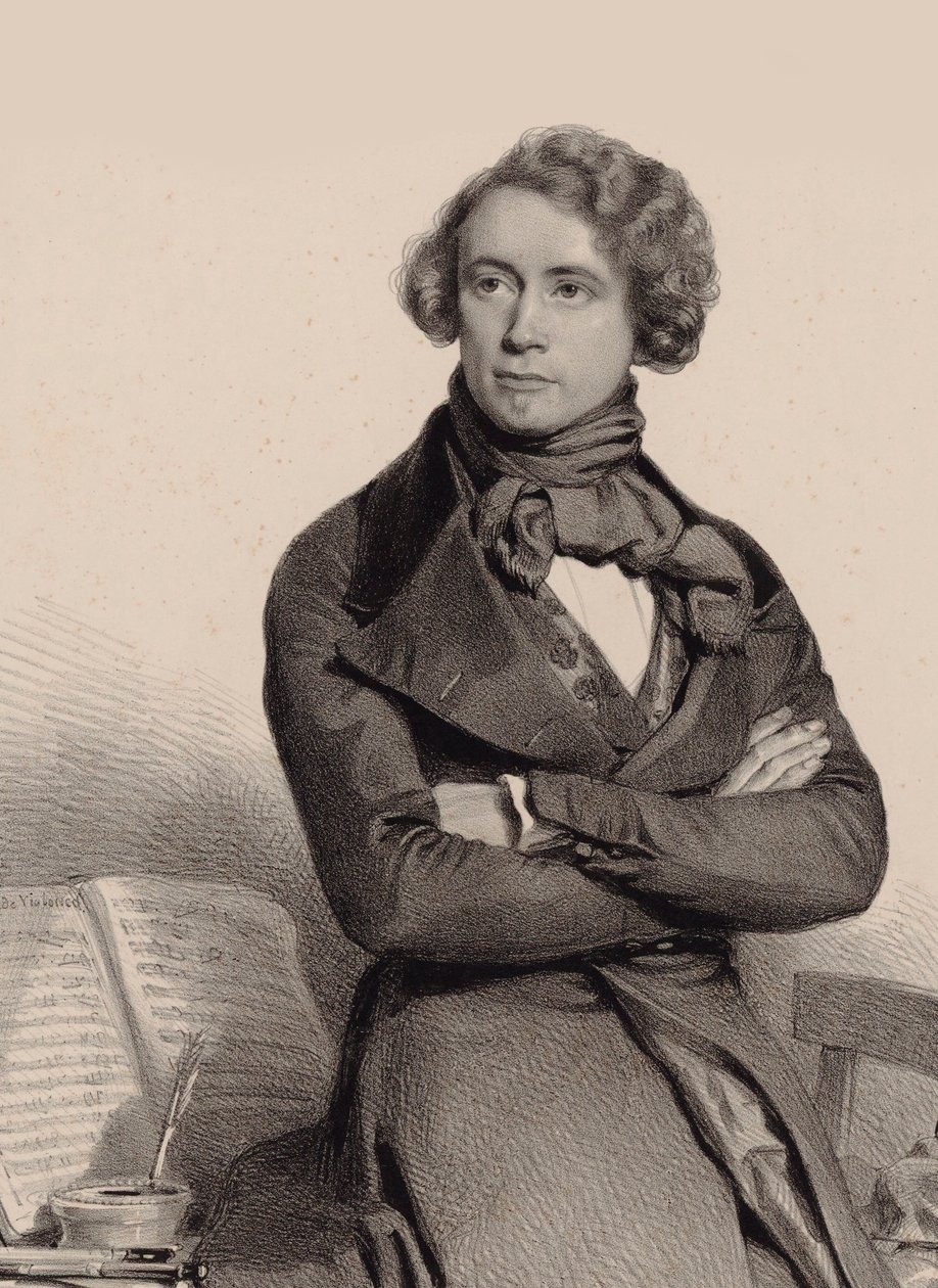 Retrato del violonchelista y compositor Adrien-François Servais 1807-1866 de Charles Louis Baugniet
