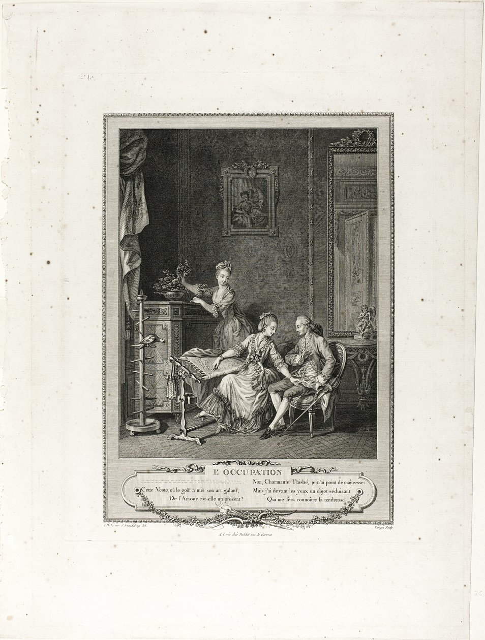 La ocupación, de Monument du Costume Physique et Moral de la fin du Dix-huitième siècle de Charles Louis Lingée