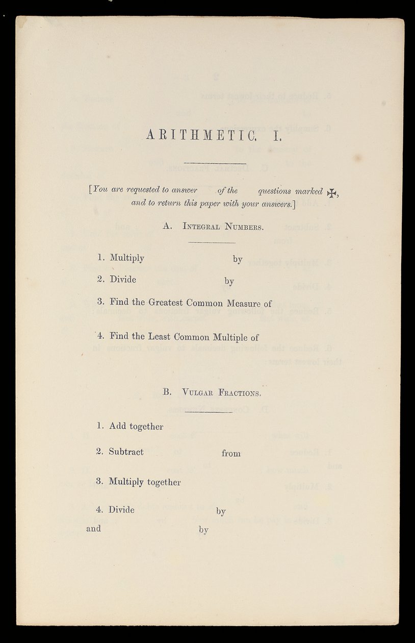 Aritmética, Oxford University Press, c.1870 de Charles Lutwidge Dodgson