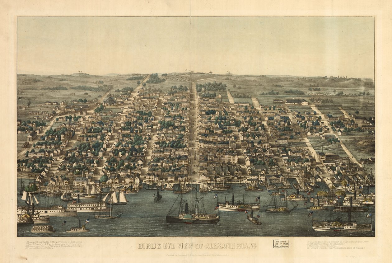 Vista aérea de Alexandria, Va. LOC 81694373 de Charles Magnus