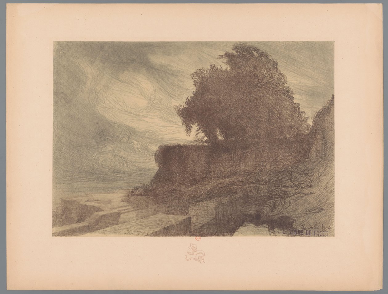 Ruinas de un bastión con un cañón y un árbol
Paisajes (título de la serie)
Suite des Paysages (título de la serie) de Charles Marie Dulac