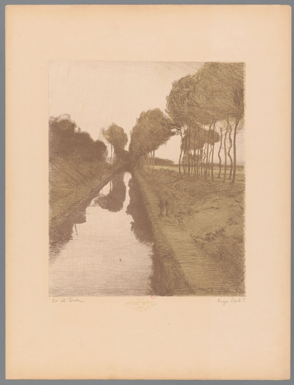 Dos caminantes a lo largo de un canal
Paisajes (título de la serie)
Suite des Paysages (título de la serie) de Charles Marie Dulac